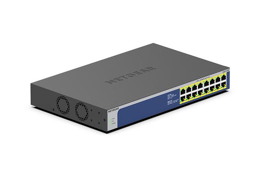 NETGEAR 16-Port Gigabit Ethernet High-Power PoE+ Unmanaged Switch 260W (GS516PP-100NAS)