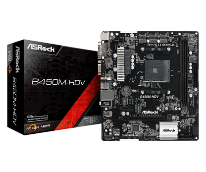 ASRock B450M-HDV Motherboard Bundle with AMD Athlon 3000G