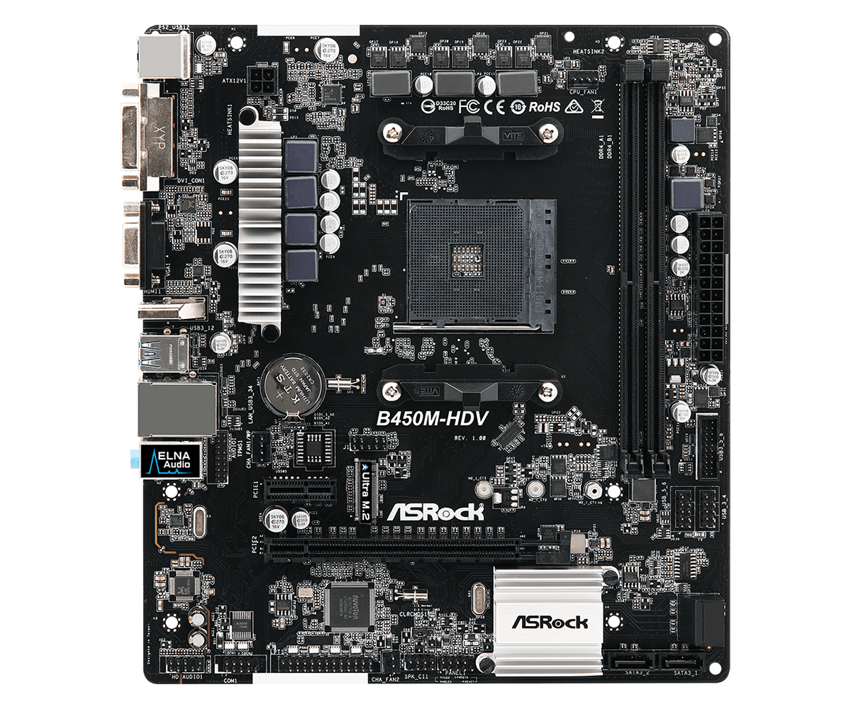 ASRock B450M-HDV Motherboard Bundle with AMD Athlon 3000G