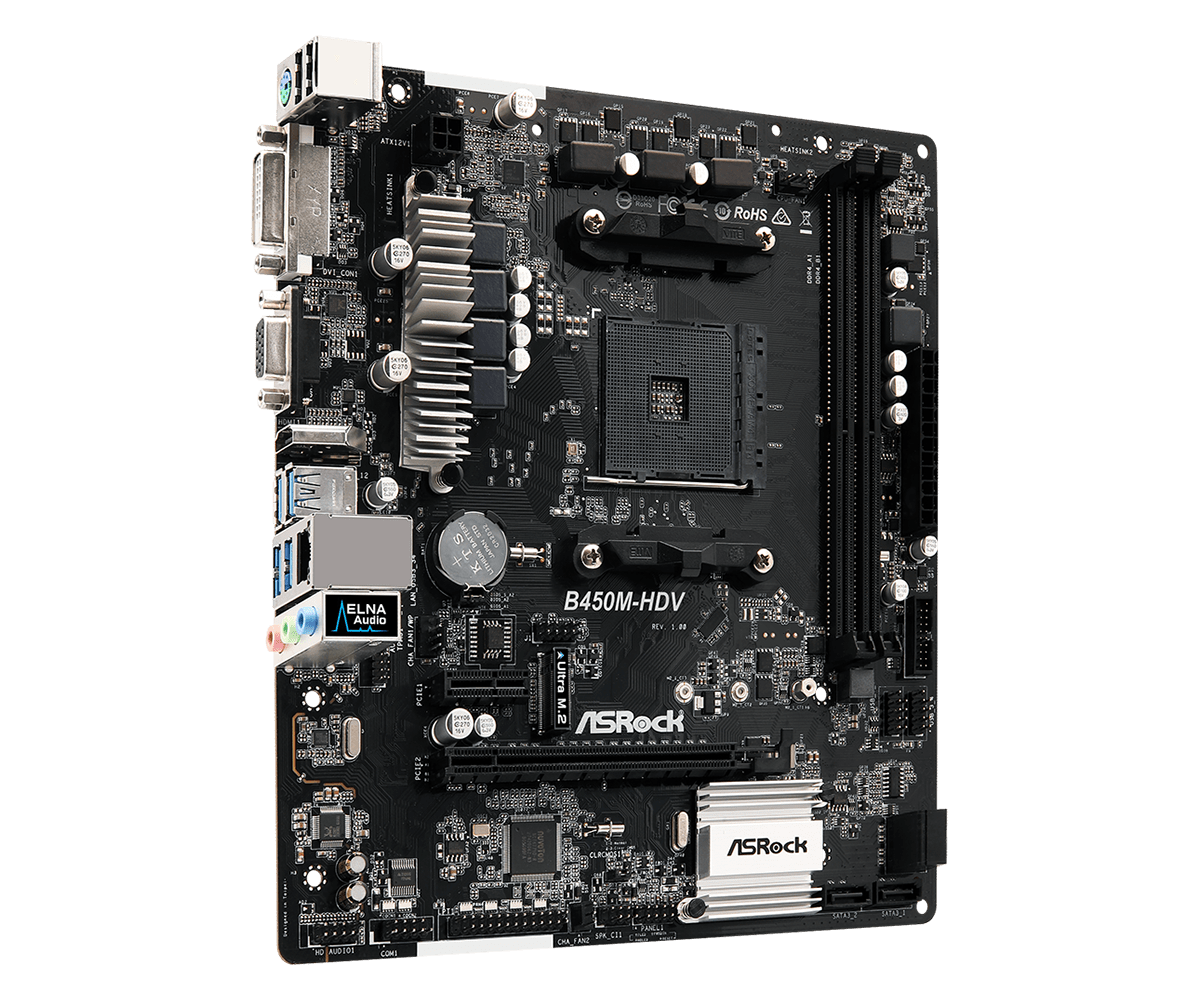 ASRock B450M-HDV Motherboard Bundle with AMD Athlon 3000G