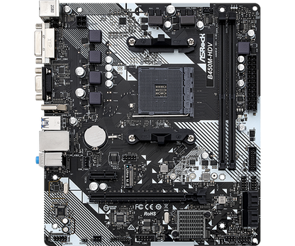 ASRock B450M-HDV R4.0 ( AMD AM4 Socket Ryzen™ 2000, 3000, 4000 G-Series, 5000 and 5000 G-Series Desktop Processors)