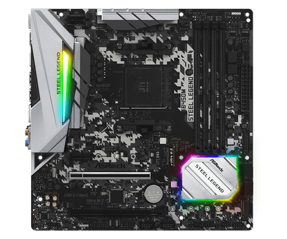 ASRock B450M Steel Legend Supports AMD AM4 Socket Ryzen™ 2000, 3000, 4000 G-Series, 5000 and 5000 G-Series Desktop Processors