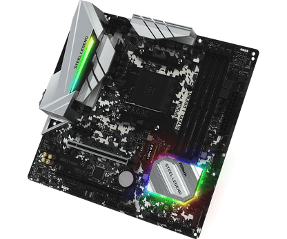 ASRock B450M Steel Legend Supports AMD AM4 Socket Ryzen™ 2000, 3000, 4000 G-Series, 5000 and 5000 G-Series Desktop Processors