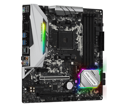 ASRock B450M Steel Legend Supports AMD AM4 Socket Ryzen™ 2000, 3000, 4000 G-Series, 5000 and 5000 G-Series Desktop Processors