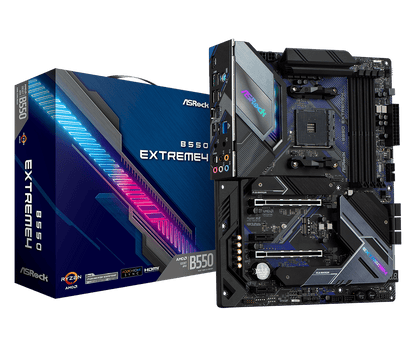 ASRock B550 Extreme 4 Supports AMD AM4 Socket Ryzen™ 3000, 3000 G-Series, 4000 G-Series, 5000 and 5000 G-Series Desktop Processors