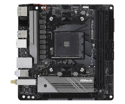 ASRock B550M-ITX/ac Supports AMD AM4 Socket Ryzen™ 3000, 3000 G-Series, 4000 G-Series, 5000 and 5000 G-Series Desktop Processors* and DDR4 4733+ (OC)