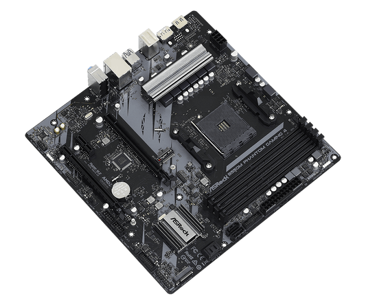 ASRock B550M Phantom Gaming 4 Supports AMD AM4 Socket Ryzen™ 3000, 3000 G-Series, 4000 G-Series, 5000 and 5000 G-Series Desktop Processors