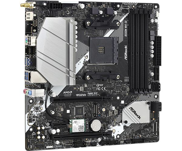 ASRock B550M WIFI SE (AMD AM4 Socket Ryzen 3000, 3000 G-Series, 4000 G-Series, 5000 and 5000 G-Series Desktop Processors*)