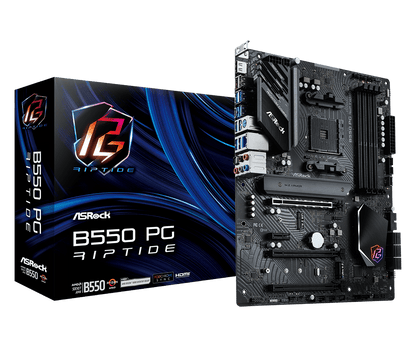 ASRock B550 Phantom Gaming Riptide Supports AMD AM4 Socket Ryzen™ 3000, 3000 G-Series, 4000 G-Series, 5000 and 5000 G-Series Desktop Processors