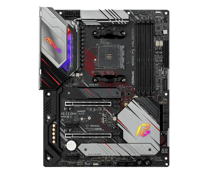 ASRock B550 PG Velocita Supports DDR4 4733+ (OC) 1 PCIe 4.0 x16, 1 PCIe 3.0 x16, 2 PCIe 3.0 x1, 1 M.2 Key E for WiFi