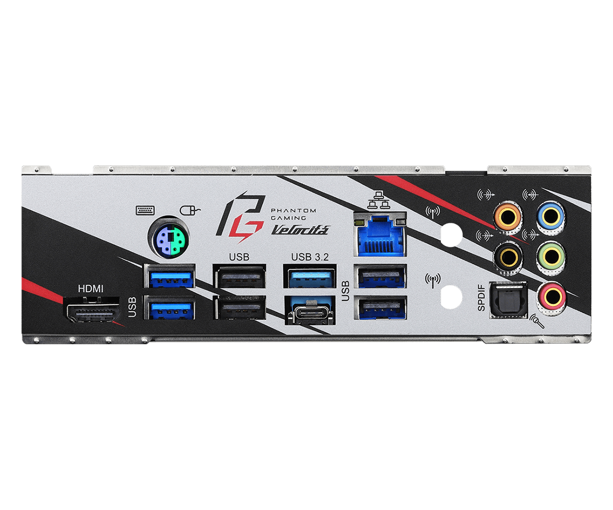 ASRock B550 PG Velocita Supports DDR4 4733+ (OC) 1 PCIe 4.0 x16, 1 PCIe 3.0 x16, 2 PCIe 3.0 x1, 1 M.2 Key E for WiFi