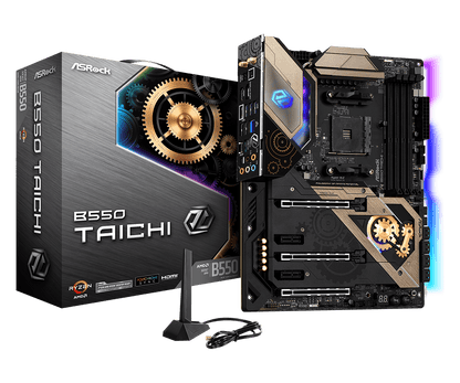 ASRock B550 Taichi Supports AMD AM4 Socket Ryzen™ 3000, 3000 G-Series, 4000 G-Series, 5000 and 5000 G-Series Desktop Processors