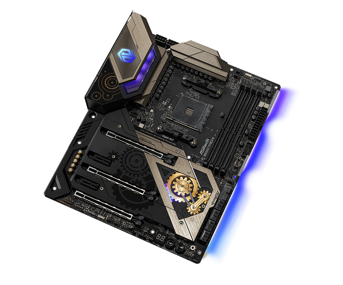 ASRock B550 Taichi Supports AMD AM4 Socket Ryzen™ 3000, 3000 G-Series, 4000 G-Series, 5000 and 5000 G-Series Desktop Processors