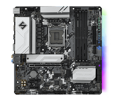 ASRock B560M Steel Legend Supports 10th Gen Intel® Core™ Processors and 11th Gen Intel® Core™ Processors,Supports DDR4 4800MHz (OC)