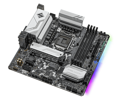 ASRock B560M Steel Legend Supports 10th Gen Intel® Core™ Processors and 11th Gen Intel® Core™ Processors,Supports DDR4 4800MHz (OC)