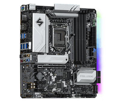 ASRock B560M Steel Legend Supports 10th Gen Intel® Core™ Processors and 11th Gen Intel® Core™ Processors,Supports DDR4 4800MHz (OC)