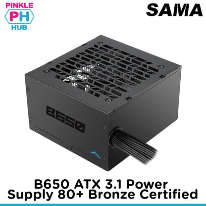 SAMA B650W ATX 3.1 Power Supply, 80+ Bronze Certified