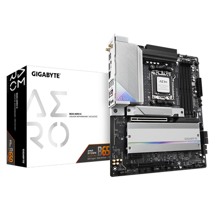 GIGABYTE B650 AERO G (rev. 1.0) MOTHERBOARD AMD B650 Chipset (GA-B650-AERO-G) Socket AM5, support for: AMD Ryzen™ 7000 Series Processors