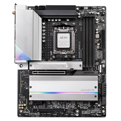 GIGABYTE B650 AERO G (rev. 1.0) MOTHERBOARD AMD B650 Chipset (GA-B650-AERO-G) Socket AM5, support for: AMD Ryzen™ 7000 Series Processors