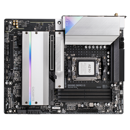 GIGABYTE B650 AERO G (rev. 1.0) MOTHERBOARD AMD B650 Chipset (GA-B650-AERO-G) Socket AM5, support for: AMD Ryzen™ 7000 Series Processors