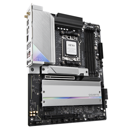 GIGABYTE B650 AERO G (rev. 1.0) MOTHERBOARD AMD B650 Chipset (GA-B650-AERO-G) Socket AM5, support for: AMD Ryzen™ 7000 Series Processors