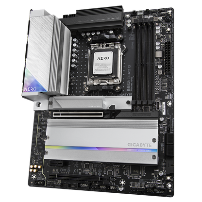 GIGABYTE B650 AERO G (rev. 1.0) MOTHERBOARD AMD B650 Chipset (GA-B650-AERO-G) Socket AM5, support for: AMD Ryzen™ 7000 Series Processors