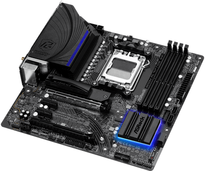 ASRock B650M PG Riptide WiFi Supports DDR5 6200MHz, (OC) 2 PCIe 4.0 x16, 2 PCIe 3.0 x1