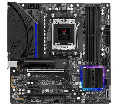 ASRock B650M PG Riptide Supports AMD Ryzen™ 7000 Series Processors and  DDR5 6200MHz