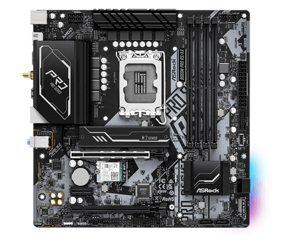 ASRock B660M Pro RS/ax Supports 13th Gen & 12th Gen and next gen Intel® Core™ Processors (LGA1700), Supports DDR4 5333MHz (OC)