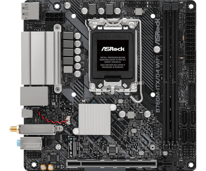 ASRock B760M-ITX/D4 WiFi Supports 13th Gen & 12th Gen and next gen Intel® Core™ Processors (LGA1700), Supports DDR4 5333MHz (OC)