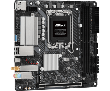 ASRock B760M-ITX/D4 WiFi Supports 13th Gen & 12th Gen and next gen Intel® Core™ Processors (LGA1700), Supports DDR4 5333MHz (OC)