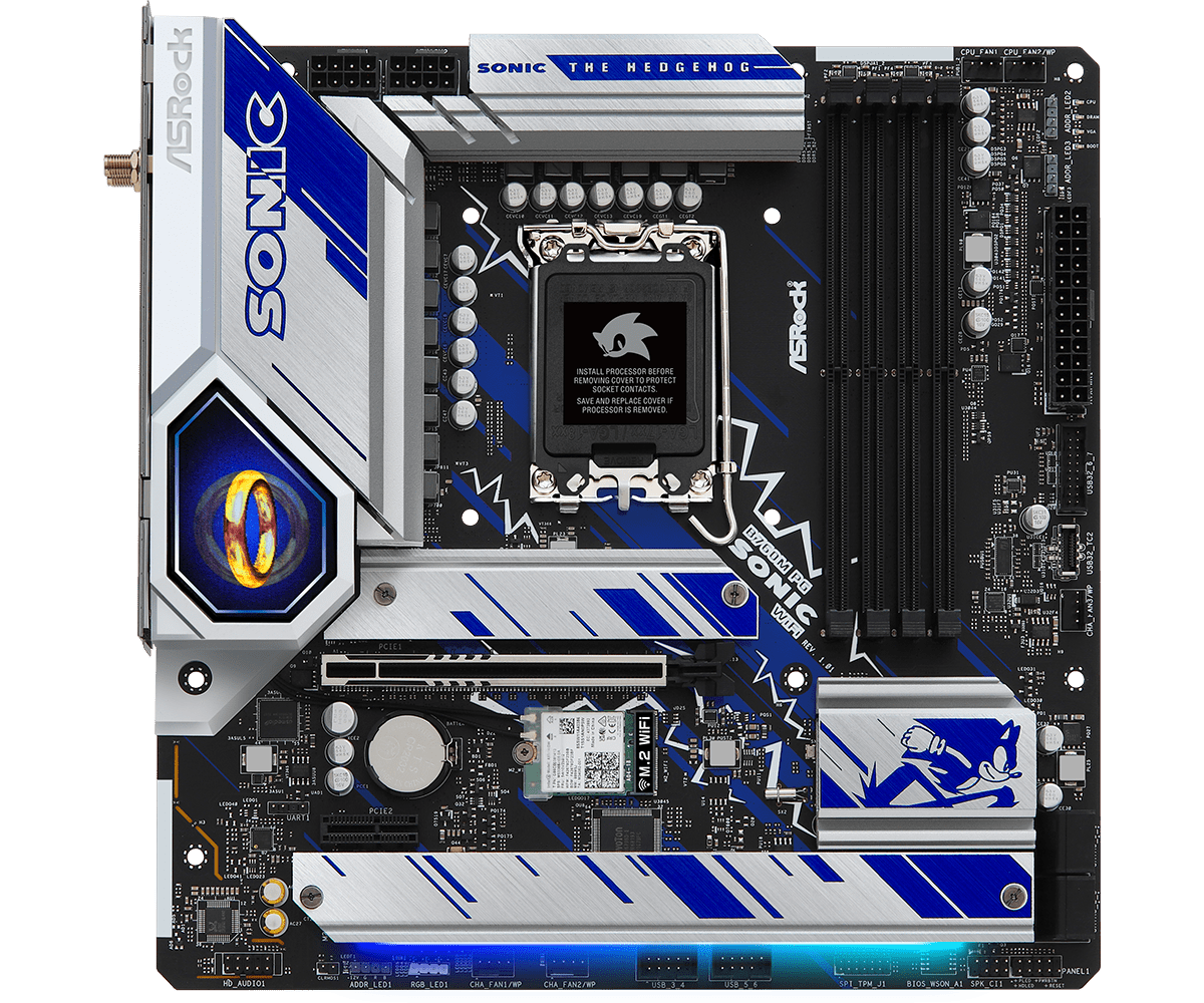 ASRock B760M PG SONIC WiFi Supports 13th Gen & 12th Gen and next gen Intel® Core™ Processors (LGA1700) and Supports DDR5 7200MHz (OC)