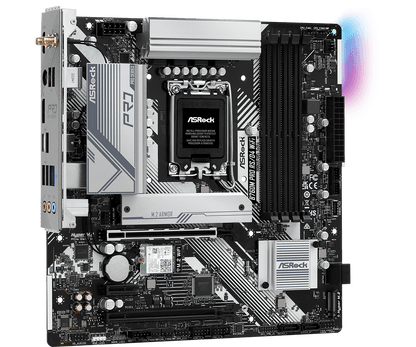 ASRock B760M Pro RS/D4 WiFi Supports 13th Gen & 12th Gen and next gen Intel® Core™ Processors (LGA1700),7+1+1 Power Phase, Dr.MOS for VCore+GT