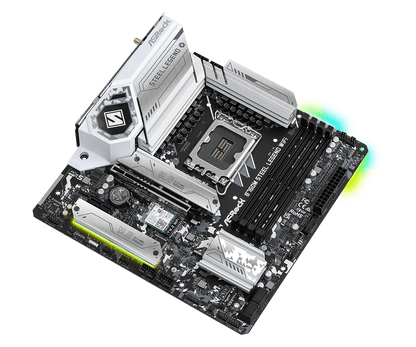 ASRock B760M Steel Legend WiFi Supports 13th Gen & 12th Gen and next gen Intel® Core™ Processors (LGA1700) and Supports DDR5 7200MHz (OC)