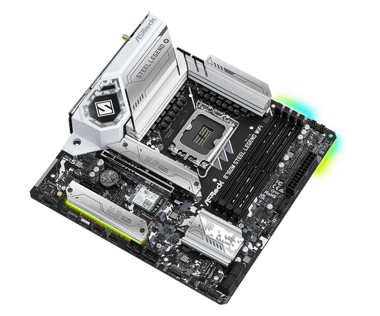 ASRock B760M Steel Legend WiFi Supports 13th Gen & 12th Gen and next gen Intel® Core™ Processors (LGA1700) and Supports DDR5 7200MHz (OC)