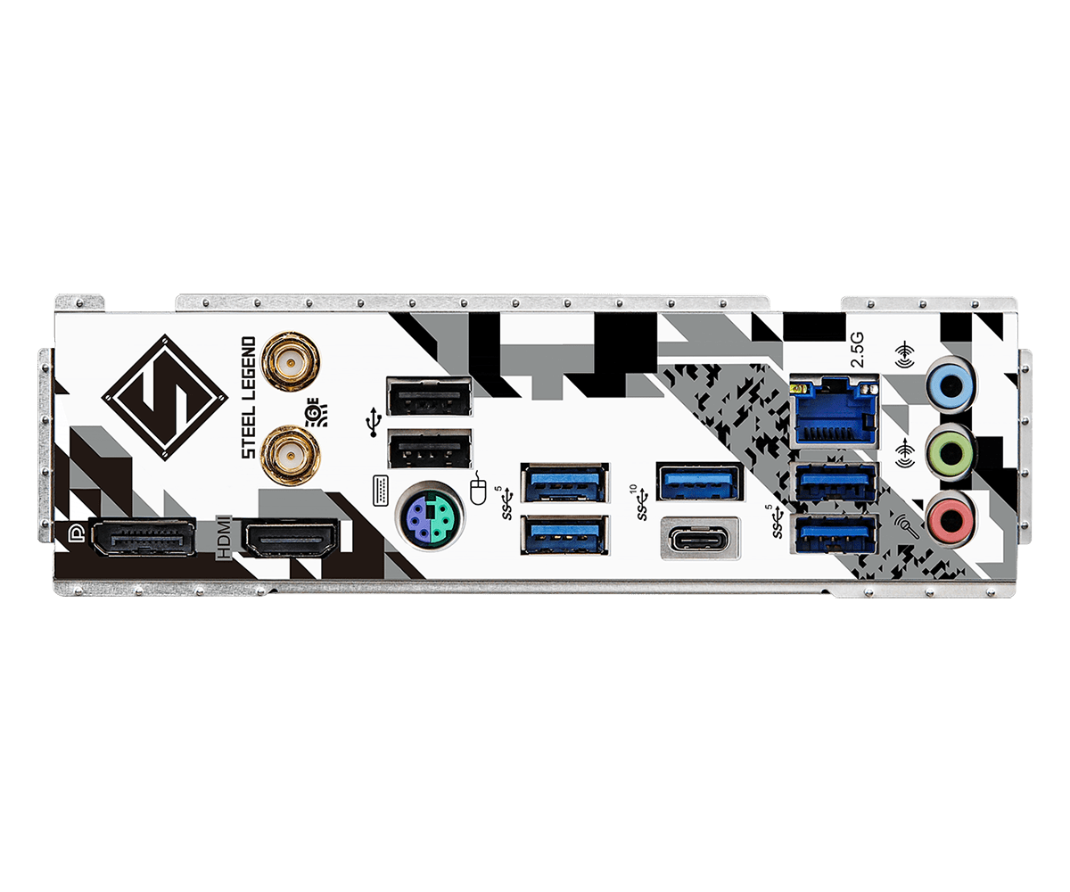 ASRock B760M Steel Legend WiFi Supports 13th Gen & 12th Gen and next gen Intel® Core™ Processors (LGA1700) and Supports DDR5 7200MHz (OC)