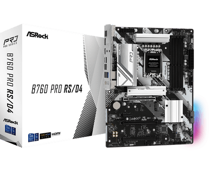 ASRock B760 Pro RS/D4 Supports 13th Gen & 12th Gen and next gen Intel® Core™ Processors (LGA1700) and DDR4 5333MHz (OC)