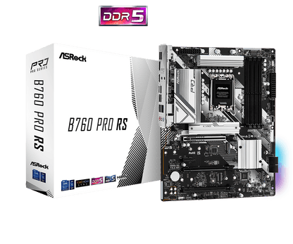 ASRock B760 Pro RS Supports 13th Gen & 12th Gen and next gen Intel® Core™ Processors (LGA1700) and DDR5 7200MHz (OC)