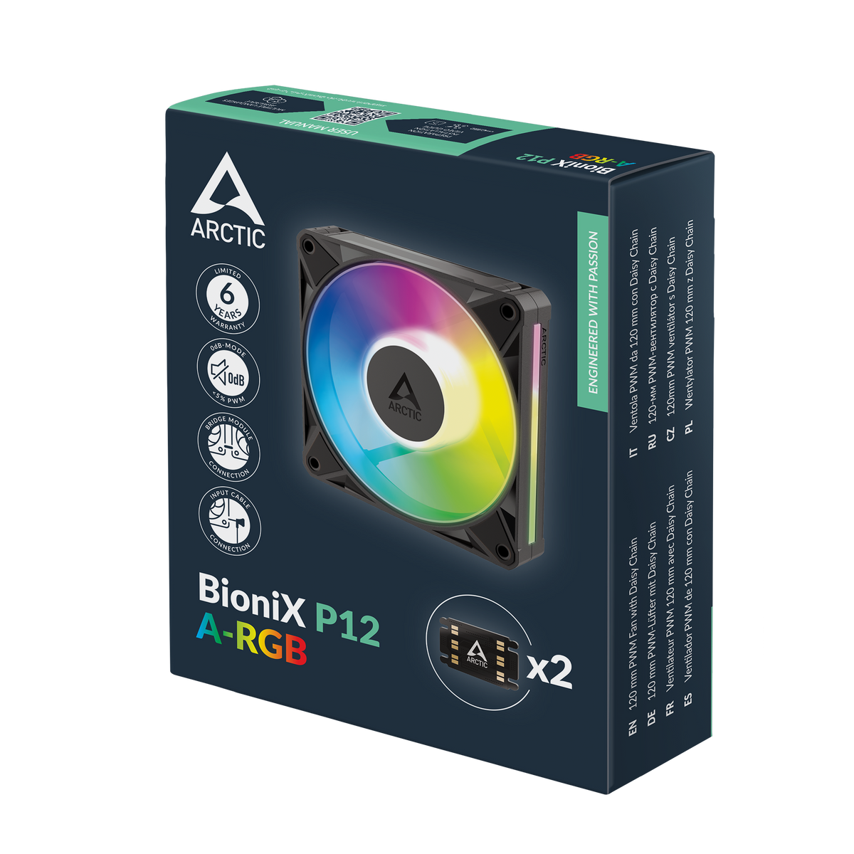 Arctic BioniX P12 A-RGB 120 mm PWM Fan with Daisy Chain