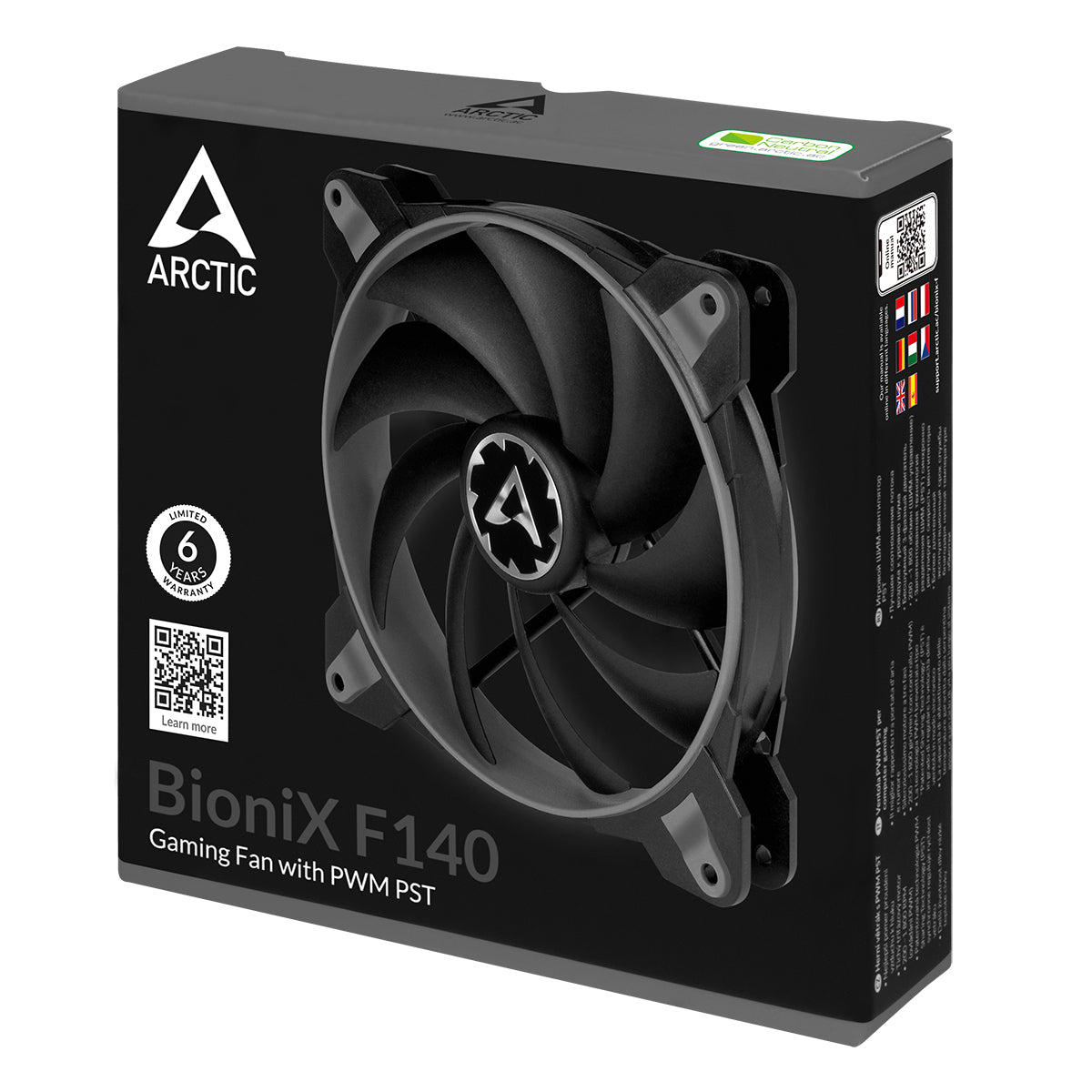 Arctic BioniX F140 Gaming Fan with PWM PST Quiet Motor, Computer, Fan Speed: 200-1800 RPM