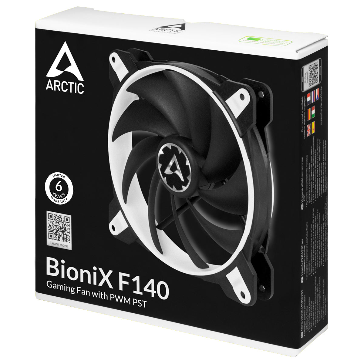 Arctic BioniX F140 Gaming Fan with PWM PST Quiet Motor, Computer, Fan Speed: 200-1800 RPM