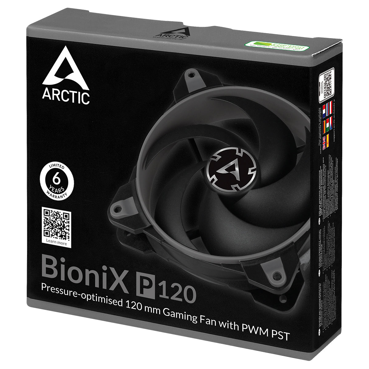 Arctic BioniX P120 Pressure-Optimised 120 mm Gaming Fan with PWM Sharing Technology