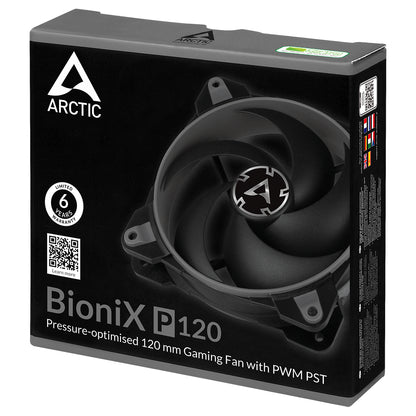 Arctic BioniX P120 Pressure-Optimised 120 mm Gaming Fan with PWM Sharing Technology