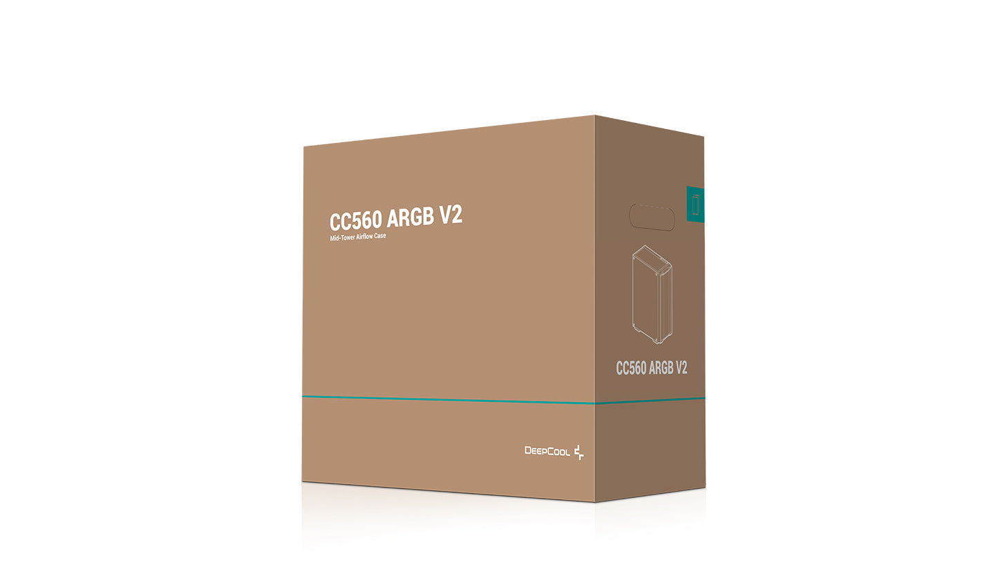 Deepcool CC560 Mid-Tower Case ARGB V2 (R-CC560-BKTAA4-G-2)