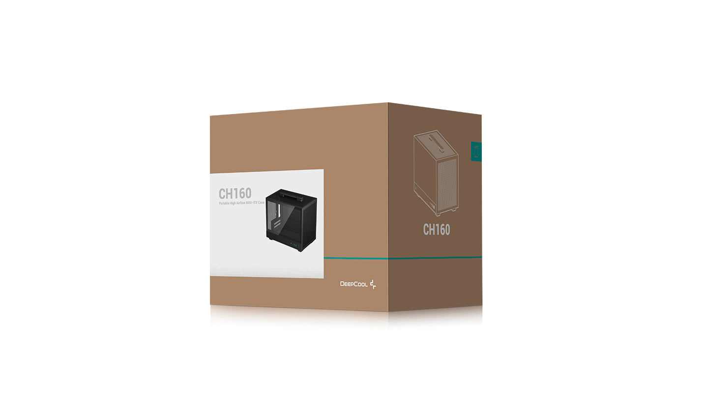 DeepCool CH160 Ultra-portable mini-ITX Case (Black/White)