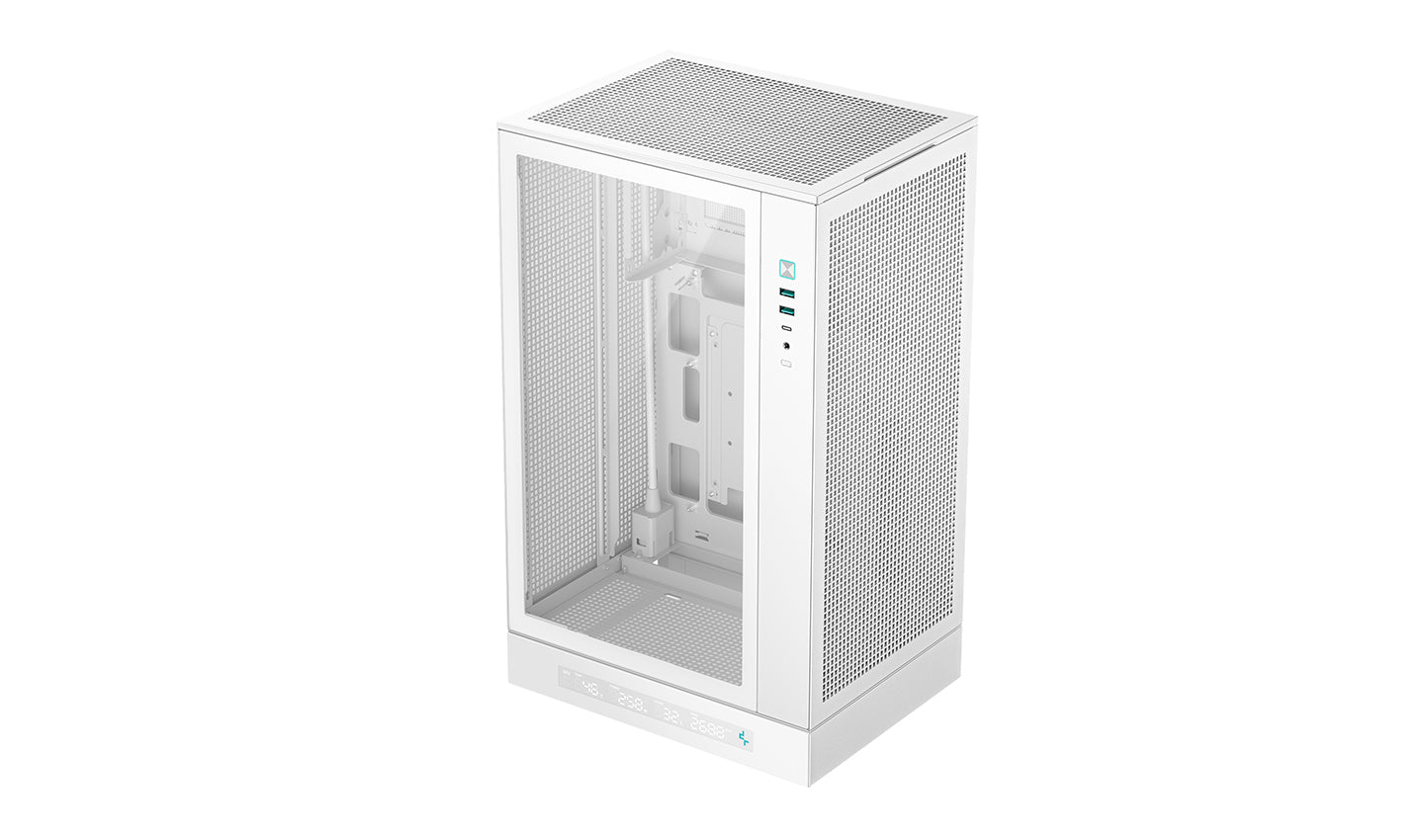 Deepcool CH270 DIGITAL WHITE elevated mini-tower case