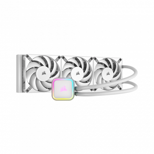 Corsair iCUE H150i RGB ELITE Liquid CPU Cooler, White (CS-CW-9060079-WW)