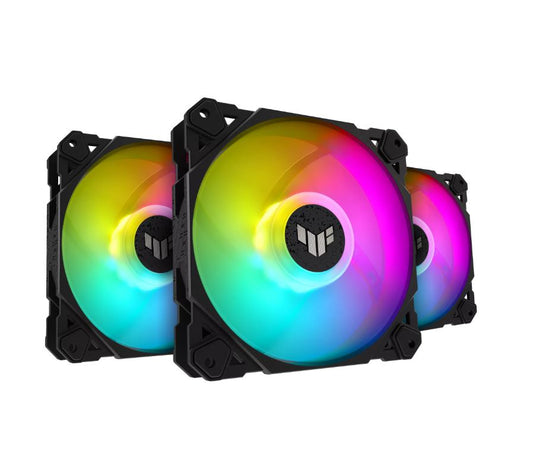 ASUS TUF Gaming TF120 ARGB Fan -Triple Pack,PWM control, Anti-vibration pads, double-layer LED array,Class-leading airflow