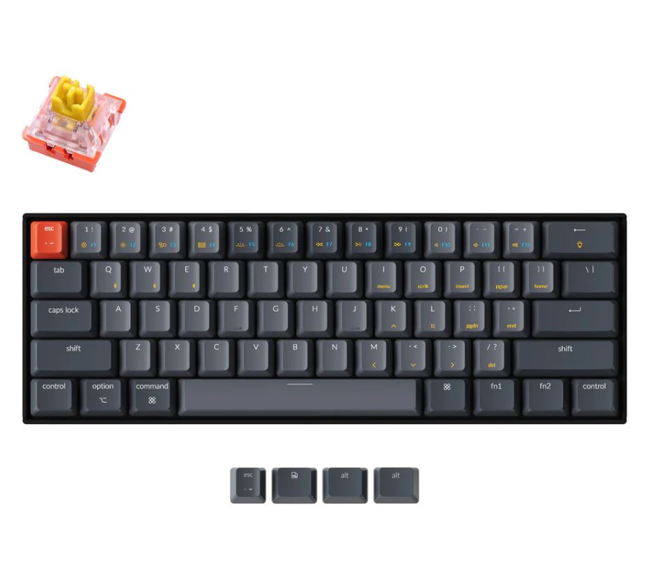 Keychron K12 Wireless Optical (Hot-Swappable) White Backlight Mechanical Keyboard Banana Switch (K12D4)