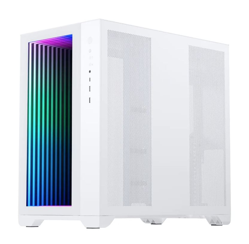 MagniumGear NEO Qube 2 IM, Dual Chamber ATX Mid-Tower, Digital-RGB Infinity Mirror Front Panel, Front I/O USB Type C, Tempered Glass Panels(MG-NE620QI)